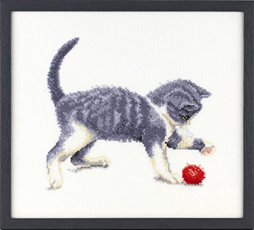 Pako Kreuzstich-Set Cat by Francien - Sticksets für Erwachsene - Gezählter Aida-Stoff - 31 x 29 cm von Pako