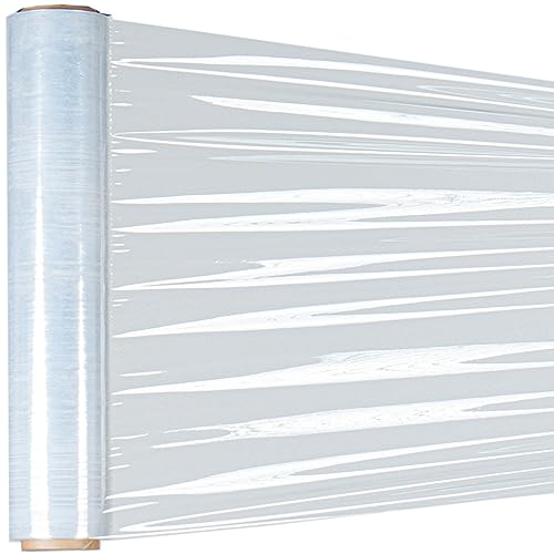 Pakomat Transparente Stretchfolie 40 cm/100m Umzugsfolie - Strechfolienroller Verpackungsrolle für Koffer & Versand - Verpackungsfolie 1 Rolle von Pakomat