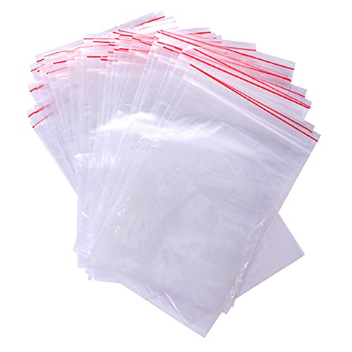 Pakomat Zip Beutel 100 stücke, Reißverschlusstaschen, Schnappverschluss, Druckverschluss, Beutel für verschiedene Materialien geeignet, Verpackungsbeutel, Polyethylenbeutel (10x15 cm) von Pakomat