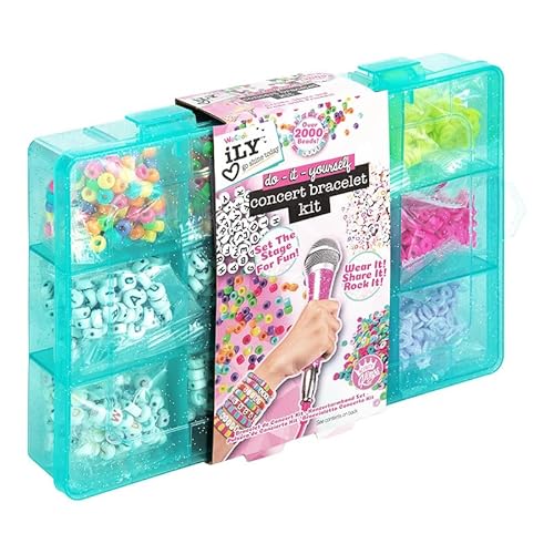 ILY Do-It-Yourself Concert Armband Kit, Machen Sie 2000+ Perlenarmbänder mit elastischen Kordeln & Aufbewahrungskoffer, DIY Schmuck Bastelset für Mädchen, Perfekt für Konzerte, Partys & Geschenke | von Paladone