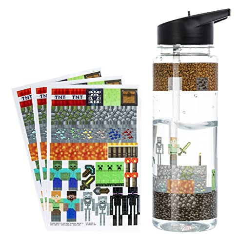 Minecraft Wasserflasche und Sticker Set von Paladone