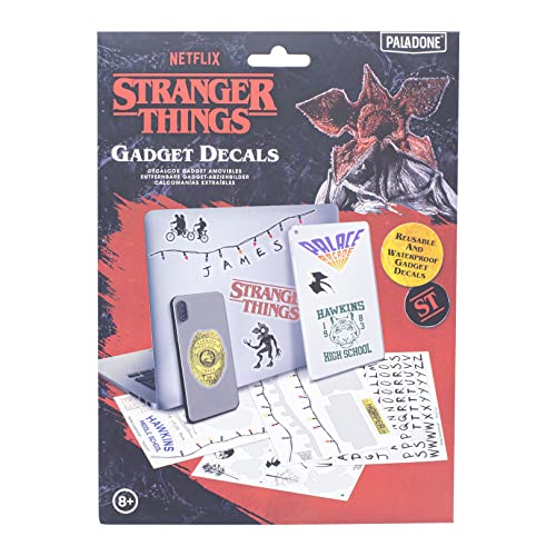 Stranger Things Gadget-Aufkleber, 4 Bögen, wasserfester und repositionierbarer Vinyl-Aufkleber Stranger Things Gadget-Aufkleber, 4 Bögen, wasserfester und repositionierbarer Vinyl-Aufkleber von Paladone