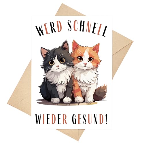 Gute Besserung Karte Katze Katzenmotiv Klappkarte Genesungskarte DIN A6 Gute Besserung Karte Katze Katzenmotiv Klappkarte Genesungskarte DIN A6 von Palanemo