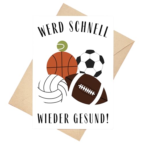 Gute Besserung Karte Sportler Sport Klappkarte Genesungskarte DIN A6 Gute Besserung Karte Sportler Sport Klappkarte Genesungskarte DIN A6 von Palanemo