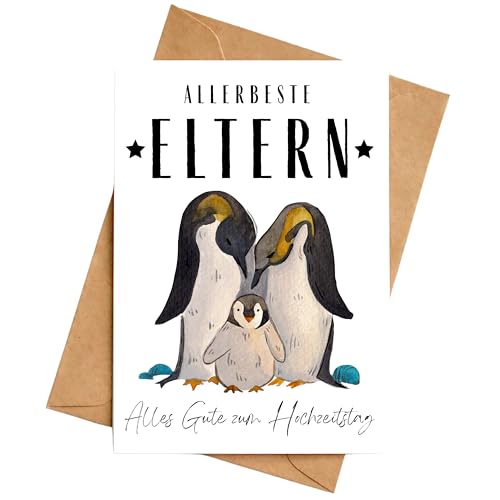 Hochzeitstag Eltern Karte Klappkarte Glückwunschkarte DIN A6 Hochzeitstag Eltern Karte Klappkarte Glückwunschkarte DIN A6 von Palanemo