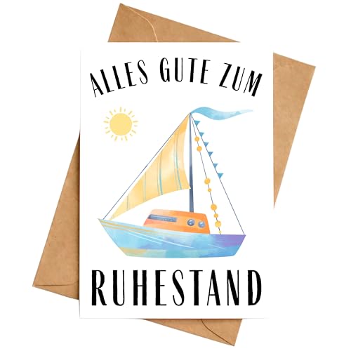 Karte Ruhestand Boot Klappkarte Glückwunschkarte für Rentner DIN A6 mit Umschlag Karte Ruhestand Boot Klappkarte Glückwunschkarte für Rentner DIN A6 mit Umschlag von Palanemo