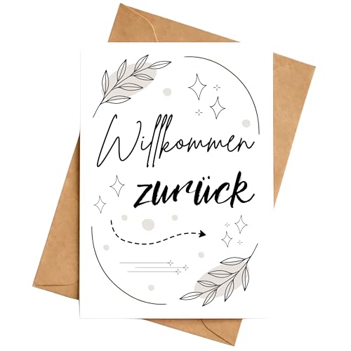 Willkommen zurück Karte Kollegin Arbeitkollege Urlaub Arbeit Geschenk Klappkarte von Palanemo