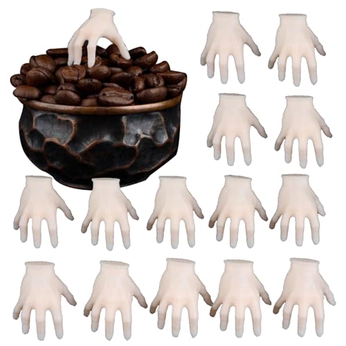 Palaufr Halloween Gruselige Mini Hände - Falsche Menschliche Skelett Hände Für Halloween Zombie Party Terror Gruselige Requisiten,15 Stücke Horror Festliche Feiertag Figuren für Tischdekoration von Palaufr