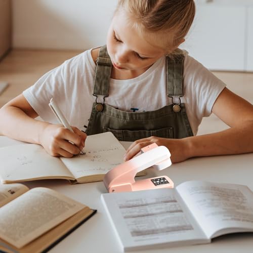 Palaufr Heftgeräte Für Schreibtisch - Robuster Schwenkarm-Hefter Für Lehrer,Ergonomisch Rutschfeste Klemmer Mit Tiefer Reichweite Für Broschüren Dokumente Poster Verpackung von Palaufr