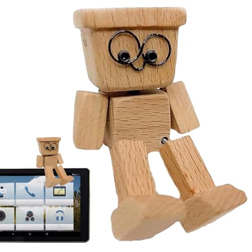 Palaufr Schreibtisch Holzfigur,Wackelnde Füße Holzpuppe Menschliche Form | Bewegliche Schreibtischdekoration Für Wohnzimmer, Arbeitszimmer, Schlafzimmer, Reisen von Palaufr
