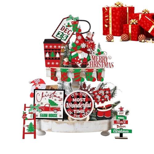 Palaufr Weihnachtliches Tablett--Set, abgestufte Tablett--Schilder - Holzwichtel-Schild, Weihnachtstablett--Set, 14-teilig,Bauernhaus-Weihnachtsation, rustikaler Tischaufsatz für den Urlaubstisch im Palaufr Weihnachtliches Tablett--Set, abgestufte Tablett--Schilder - Holzwichtel-Schild, Weihnachtstablett--Set, 14-teilig,Bauernhaus-Weihnachtsation, rustikaler Tischaufsatz für den Urlaubstisch im von Palaufr