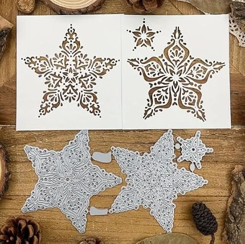 Paleery@FC Metall-Stanzformen mit Weihnachtssternen, Motiv: Frohe Weihnachten, Schneeflocke, Scrapbooking, dekoratives Prägepapier, Scrapbooking, Kartenherstellung Paleery@FC Metall-Stanzformen mit Weihnachtssternen, Motiv: Frohe Weihnachten, Schneeflocke, Scrapbooking, dekoratives Prägepapier, Scrapbooking, Kartenherstellung von Paleery@FC