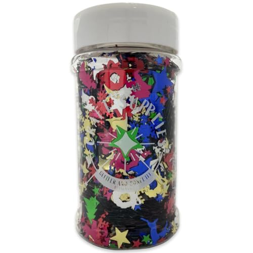 Weihnachts-Konfetti, 250 g, Glas, bunte Tischdekorationen für Weihnachtsfeier, Urlaubsdekoration Weihnachts-Konfetti, 250 g, Glas, bunte Tischdekorationen für Weihnachtsfeier, Urlaubsdekoration von Palm Safe