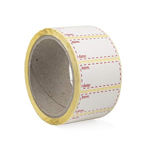 Palucart® Klebeetiketten-Rolle zum beschriften für Gefrierschrank 500 Gefrieretiketten 50x25 Selbstklebende Haushaltsetiketten für Lebensmittel von Palucart