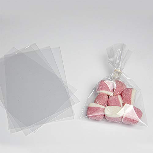 Palucart 100 transparente Beutel für Konfekt 10 x 20 cm, Zellophan Idee Gastgeschenk von Palucart