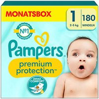 Pampers® Windeln Monatsbox premium protection™ Größe Gr.1 (2-5 kg) für Neugeborene (0-3 Monate), 180 St. von Pampers®