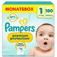 Pampers® Windeln Monatsbox premium protection™ Größe Gr.1 (2-5 kg) für Neugeborene (0-3 Monate), 180 St. von Pampers®