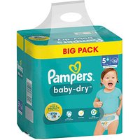 Pampers® Windeln baby-dry™ BIG PACK  Größe Gr. 5+ für Babys und Kleinkinder (4-18 Monate), 56 St. von Pampers®