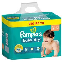 Pampers® Windeln baby-dry™ BIG PACK  Größe Gr.3 (6-10 kg) für Babys und Kleinkinder (4-18 Monate), 80 St. von Pampers®