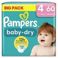 Pampers® Windeln baby-dry™ BIG PACK  Größe Gr.4 (9-14 kg) für Babys und Kleinkinder, 60 St. von Pampers®