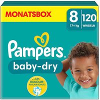 Pampers® Windeln baby-dry™ Monatsbox Größe Gr. 8 (17+ kg) für Kids und Teens (4-12 Jahre), 120 St. von Pampers®