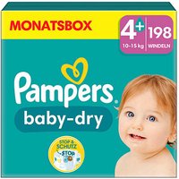Pampers® Windeln baby-dry™ Monatsbox Größe Gr.4 (10-15 kg) für Babys und Kleinkinder (4-18 Monate), 198 St. von Pampers®
