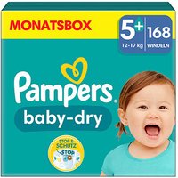 Pampers® Windeln baby-dry™ Monatsbox Größe Gr.5 (12-17 kg) für Babys und Kleinkinder (4-18 Monate), 168 St. von Pampers®