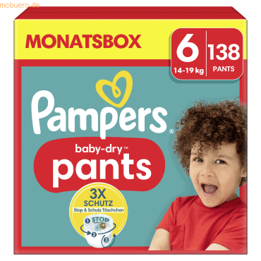 Pampers Pants Baby Dry 40710791 Gr.6 Extra Large 138 Stück Pampers Pants Baby Dry 40710791 Gr.6 Extra Large 138 Stück von Pampers