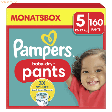 Pampers Pants Baby Dry 40711781 Gr. 5 Junior 160 Stück von Pampers