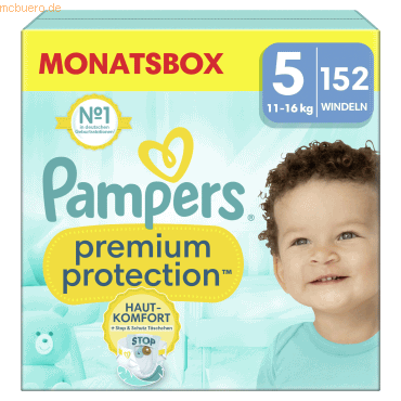 Pampers Windel Premium Protection 40705643 Gr. 5 Junior 152 Stück Pampers Windel Premium Protection 40705643 Gr. 5 Junior 152 Stück von Pampers
