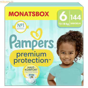 Pampers Windel Premium Protection 40705674 Gr.6 Extra Large 144 Stück Pampers Windel Premium Protection 40705674 Gr.6 Extra Large 144 Stück von Pampers