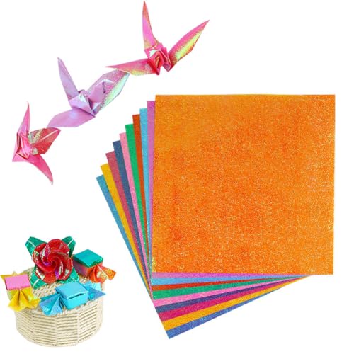 Pamtns 100 Blatt Farbige Origami Papier Glitzer 10 Farben 15x15 cm Origami Faltpapier Glitzerpapier zum Basteln Glänzend Bastelpapier für Kreatives Gestalten DIY-Projekte Scrapbooking Partyzubehör Pamtns 100 Blatt Farbige Origami Papier Glitzer 10 Farben 15x15 cm Origami Faltpapier Glitzerpapier zum Basteln Glänzend Bastelpapier für Kreatives Gestalten DIY-Projekte Scrapbooking Partyzubehör von Pamtns