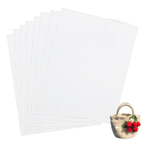 Pamtns 8 Stück Plastic Canvas Sheets Kunststoffgitter Kunststoff Mesh Canvas 30X20cm Kunststoff Kreuzstich Meshstoff Netzblätter Plastikgitter Leinwand Knüpfen Kunststoffgitter Weiß DIY Taschenzubehör Pamtns 8 Stück Plastic Canvas Sheets Kunststoffgitter Kunststoff Mesh Canvas 30X20cm Kunststoff Kreuzstich Meshstoff Netzblätter Plastikgitter Leinwand Knüpfen Kunststoffgitter Weiß DIY Taschenzubehör von Pamtns