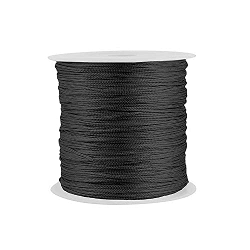 Pamtns Nylonschnur 0.8mm 100 Meter Schnur Schwarz Nylonfaden Nylonschnur Beading Thread String Makramee Schnur Faden Stoff Handwerk Schnur Handstrickschnur Sickenfaden Schmuck von Pamtns