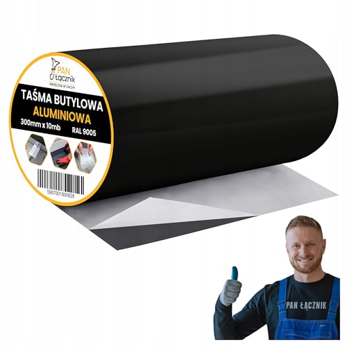 Pan Łącznik Butylband dichtband Aluminiumfolie schwarz – Dachabdichtung, Wasserfestes Klebeband Reperaturba, wetterfest, für Dachdeckerarbeiten, 300mm x 10m, RAL9005 Pan Łącznik Butylband dichtband Aluminiumfolie schwarz – Dachabdichtung, Wasserfestes Klebeband Reperaturba, wetterfest, für Dachdeckerarbeiten, 300mm x 10m, RAL9005 von Pan Łącznik