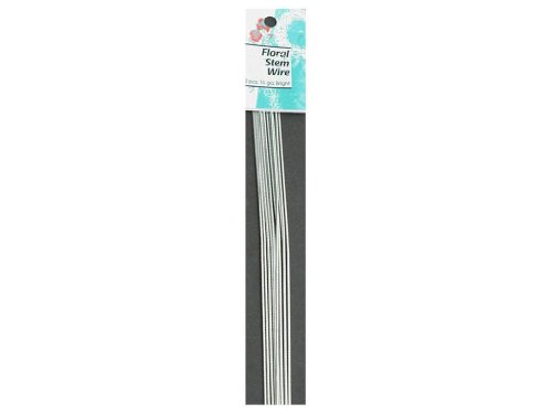 Panacea Draht mit Stoffummantelung, Stärke 20, 45,7 cm, 15 Stück, Weiß von Panacea