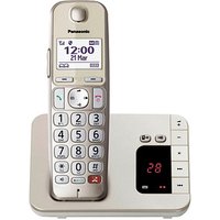 Panasonic KX-TGE260GN Schnurloses Telefon mit Anrufbeantworter champagner von Panasonic