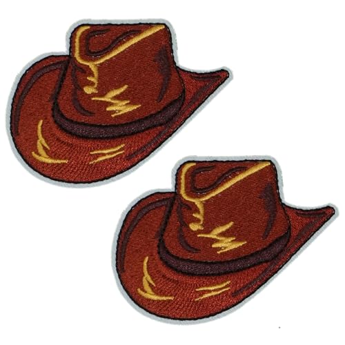 Aufnäher zum Aufbügeln, Motiv: Cowboyhut, 8 x 5 cm, Western-Ranch-Stil, bestickte Applikation – Rodeo & Country Fashion Patch für Jacken, Westen, Taschen & DIY Handwerk Aufnäher zum Aufbügeln, Motiv: Cowboyhut, 8 x 5 cm, Western-Ranch-Stil, bestickte Applikation – Rodeo & Country Fashion Patch für Jacken, Westen, Taschen & DIY Handwerk von Panda Loco