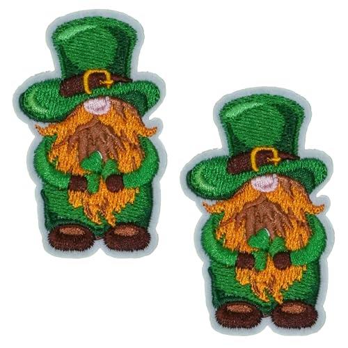 Irischer Koboldbart Patch - Lustiger St. Patrick's Day grüner Zwerg zum Aufbügeln (4 x 6 cm) von Panda Loco