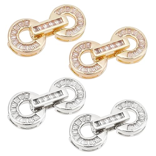 PH PandaHall 4 Sets Halsketten Verstärker Verschluss Goldenes Silber Armband Verbindungsverschluss Zirkonia Faltverschlüsse Zu Öffnender Zirkonia Verschluss Für Die Herstellung von Perlen Edelsteinen PH PandaHall 4 Sets Halsketten Verstärker Verschluss Goldenes Silber Armband Verbindungsverschluss Zirkonia Faltverschlüsse Zu Öffnender Zirkonia Verschluss Für Die Herstellung von Perlen Edelsteinen von PH PandaHall