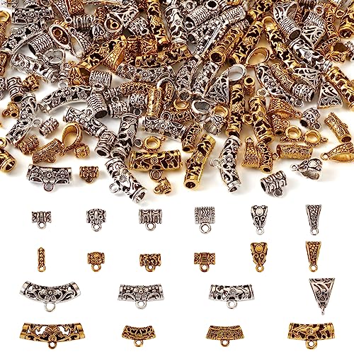 PH PandaHall PandaHall tibetische Bügelperlen hohl gebogen Rohrbügel Anhänger Verbindungsglieder für DIY europäische Charms Armbänder Schmuckherstellung 200 Stück von PandaHall