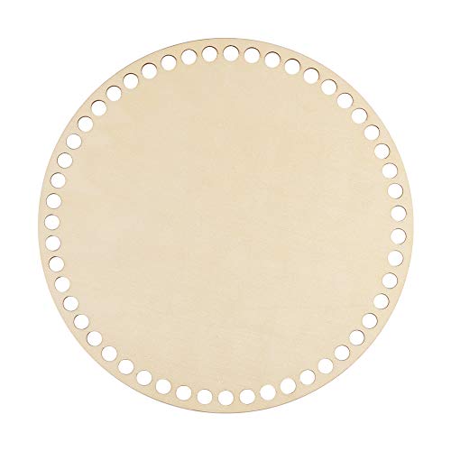 PandaHall 1 St. Naturholzkorbboden, 7.8 Zoll Kreis Blank Häkelkorb Holz Basis Für DIY Korb Weberei Bastelarbeiten Craft Making Home Decoration, Rauchig von PH PandaHall