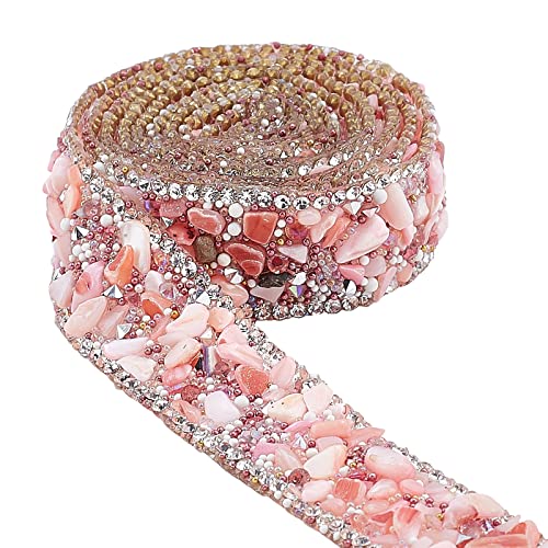 PandaHall 1 Yard 0.7 Zoll Kristall Strass Trim Hot Fix Band Edelstein Perlen Aufbügelapplikation Verschönerung Mit Panzerketten Einfassung Für DIY Hochzeit Brautkleid Schuhe Telefon Dekor Rosa PandaHall 1 Yard 0.7 Zoll Kristall Strass Trim Hot Fix Band Edelstein Perlen Aufbügelapplikation Verschönerung Mit Panzerketten Einfassung Für DIY Hochzeit Brautkleid Schuhe Telefon Dekor Rosa von PH PandaHall
