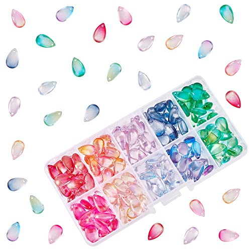 PandaHall 10 Farbe Teardrop Perlen, 200 Stück Wassertropfen Kristallglasperlen Transparent Lose Perlen Bunte Charms Anhänger für DIY Armband Ohrring Schmuckherstellung PandaHall 10 Farbe Teardrop Perlen, 200 Stück Wassertropfen Kristallglasperlen Transparent Lose Perlen Bunte Charms Anhänger für DIY Armband Ohrring Schmuckherstellung von PH PandaHall