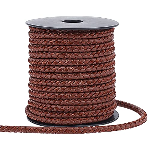 PandaHall 10.95 Yard Geflochtenes Lederband 5 mm Rundes Braunes Kunstlederseil Bolo-Lederband Für Halskette Armband Gürtel Basteln Herstellung von Bolo-Krawatten Distressed PandaHall 10.95 Yard Geflochtenes Lederband 5 mm Rundes Braunes Kunstlederseil Bolo-Lederband Für Halskette Armband Gürtel Basteln Herstellung von Bolo-Krawatten Distressed von PH PandaHall