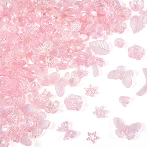 PandaHall 100 g sortierte Acrylperlen, rosa Blumen-Perlenkappen, Schleife, Schmetterling, Meerjungfrau, Schwanz, Blatt, ästhetische Bastelperlen für Freundschaftsarmbänder, Schmuckherstellung PandaHall 100 g sortierte Acrylperlen, rosa Blumen-Perlenkappen, Schleife, Schmetterling, Meerjungfrau, Schwanz, Blatt, ästhetische Bastelperlen für Freundschaftsarmbänder, Schmuckherstellung von PandaHall