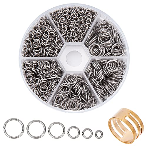 PandaHall 1000 Stück Jump Ringe Sprungringe 304 Edelstahl O-Ring Durchmesser 4/5/6/8/9/10mm Metall Kettenringe Biegeringe 18-Gauge mit Ring für Ohrring Armband Halskette Anhänger Schmuck DIY PandaHall 1000 Stück Jump Ringe Sprungringe 304 Edelstahl O-Ring Durchmesser 4/5/6/8/9/10mm Metall Kettenringe Biegeringe 18-Gauge mit Ring für Ohrring Armband Halskette Anhänger Schmuck DIY von PH PandaHall