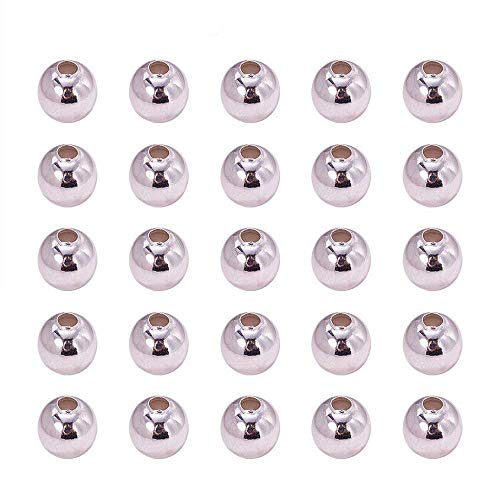 PandaHall 8 mm silberfarbene winzige runde Perlen, etwa 100 Stück, Mini-Metall, glatt, Rondelle, Kugel, Abstandshalter für die Schmuckherstellung, Loch: 2,5 mm PandaHall 8 mm silberfarbene winzige runde Perlen, etwa 100 Stück, Mini-Metall, glatt, Rondelle, Kugel, Abstandshalter für die Schmuckherstellung, Loch: 2,5 mm von PH PandaHall