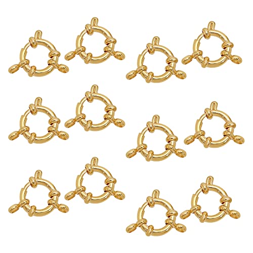 PandaHall 12 Stück Echt 24K Vergoldet Schmuckverschluss, 304 Edelstahl Frühling Clasps Ring Halskette Link Verbinder Charms für Brecelet Halskette Schmuck DIY, Golden PandaHall 12 Stück Echt 24K Vergoldet Schmuckverschluss, 304 Edelstahl Frühling Clasps Ring Halskette Link Verbinder Charms für Brecelet Halskette Schmuck DIY, Golden von PH PandaHall