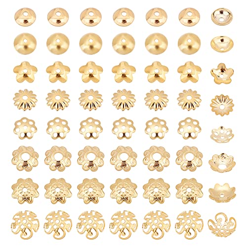 PandaHall 160Stk 8 Style Perlenkappen, 304 Edelstahl Perlenkappen Ends Spacer Beads Golden Edelstahl Perlenkappen Bails End Charm Bead Spacer Für DIY Schmuckherstellung Ohrringe Armbänder Supplies PandaHall 160Stk 8 Style Perlenkappen, 304 Edelstahl Perlenkappen Ends Spacer Beads Golden Edelstahl Perlenkappen Bails End Charm Bead Spacer Für DIY Schmuckherstellung Ohrringe Armbänder Supplies von PH PandaHall